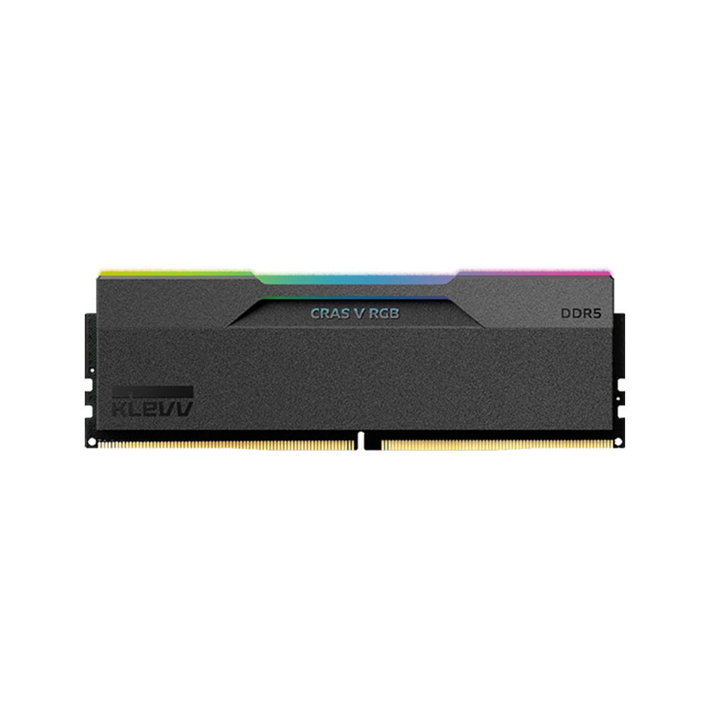 メモリー KLEVV CRAS V RGB DDR5 32GB 2x16GB 6400MH Memória ram klevv cras V rgb DDR5 32GB (2x16GB) 6400 MHz CL32 em