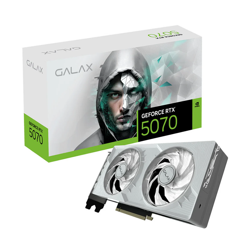 GALAX GeForce RTX™ 5070 1-Click OC White 12GB GDDR7 Graphic Card