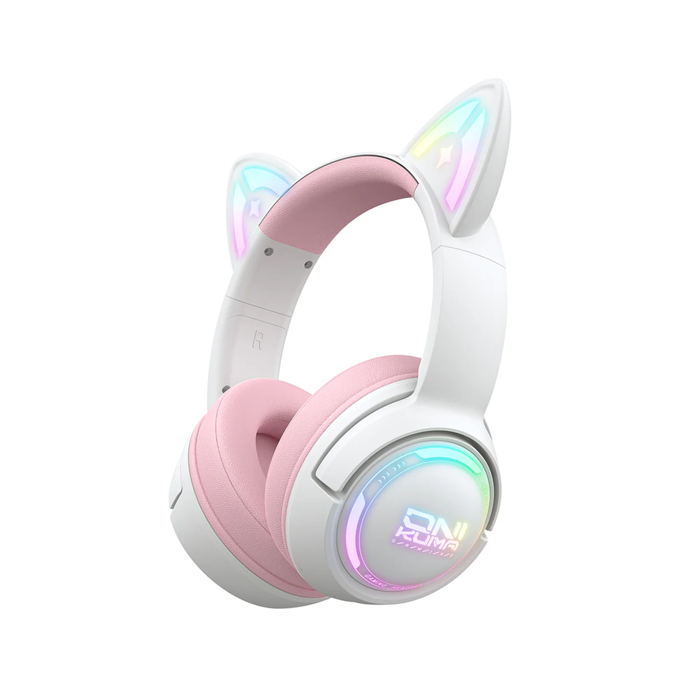 ONIKUMA GT838 Wireless Gaming Headset Pink White