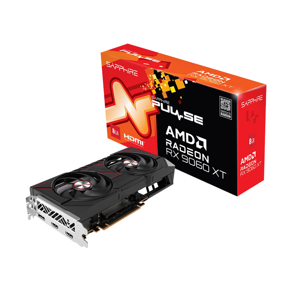 PULSE AMD Radeon™ RX 9060 XT OC 8GB GPU Sapphire PULSE AMD Radeon™ RX 9060 XT OC 8GB GDDR6 Graphics Card