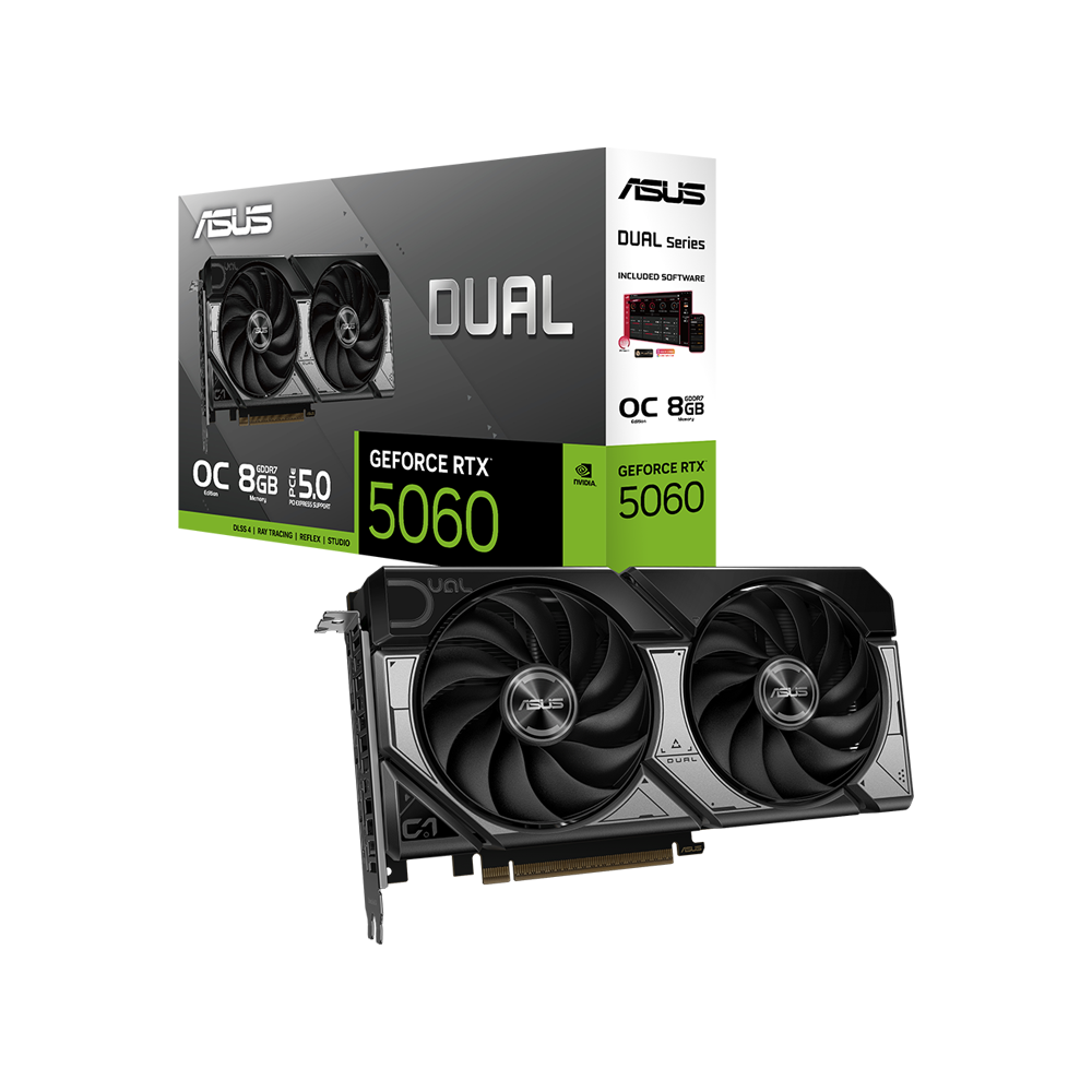 ASUS Dual GeForce RTX™ 5060 8GB GDDR7 OC Edition Graphic Card
