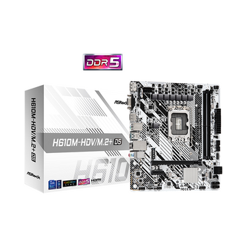 ASRock H610M-HDV/M.2+ D5 LGA1700 Micro-ATX Motherboard