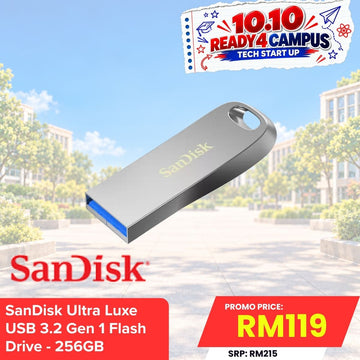 [Flash Sales Only] SanDisk Ultra Luxe USB 3.2 Gen 1 Flash Drive - 256GB