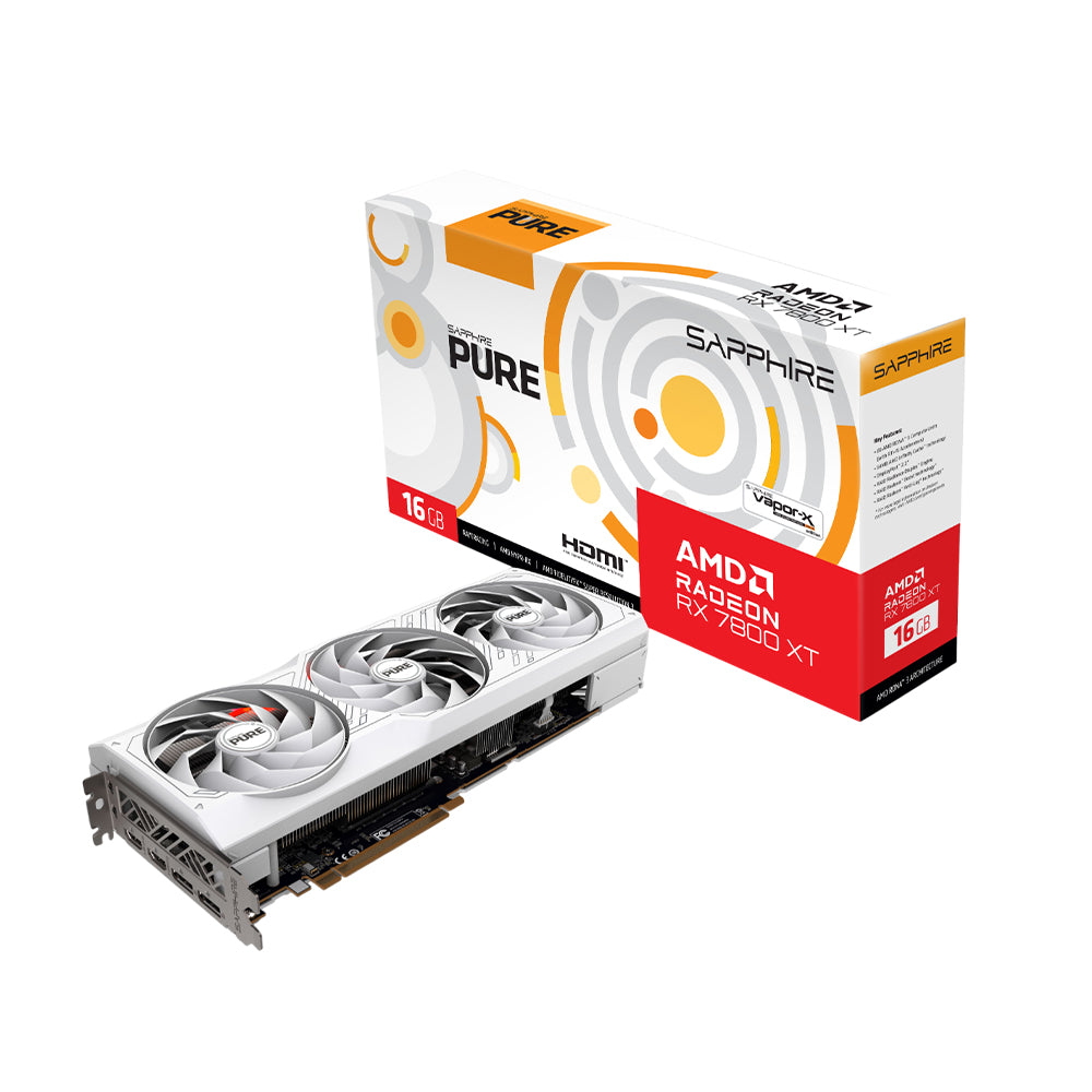 Sapphire PURE AMD Radeon RX 7800 XT 16G GDDR6 White Graphic Card