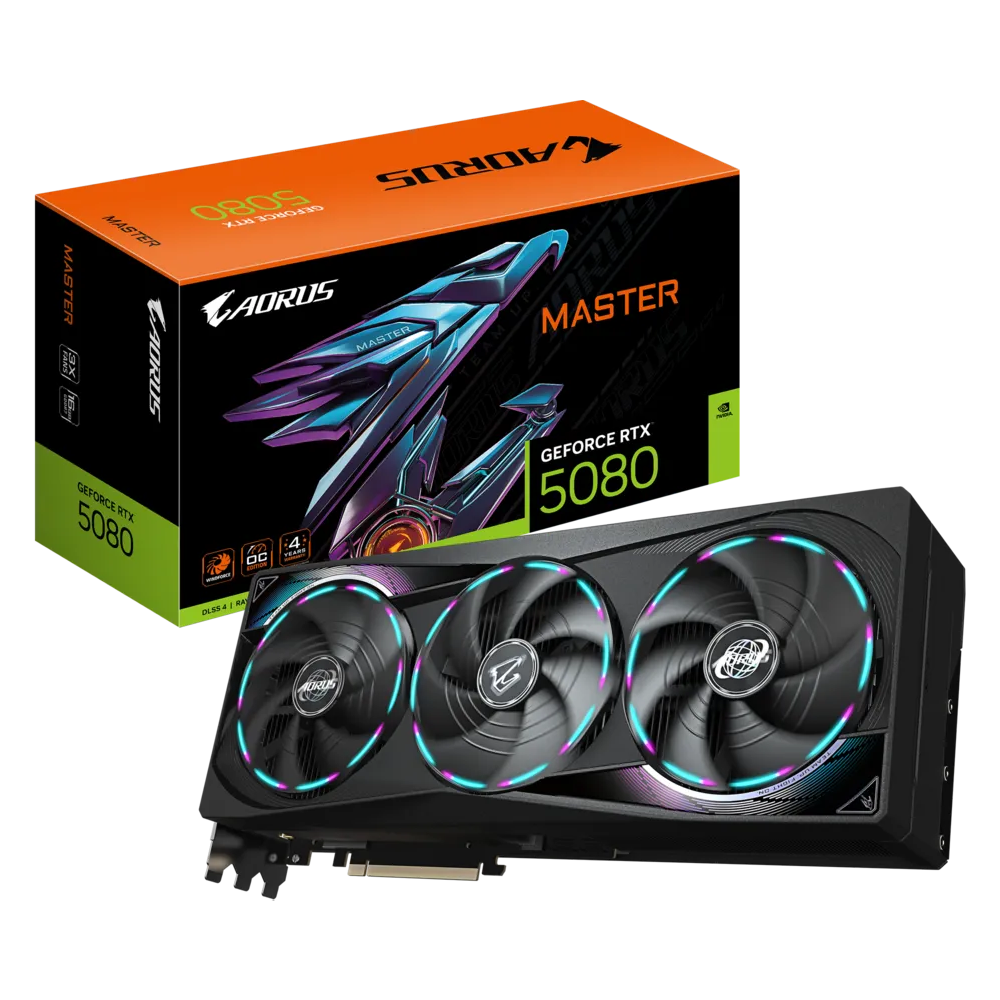 GIGABYTE Aorus GeForce RTX™ 5080 Master 16G 16GB GDDR7 Graphic Card