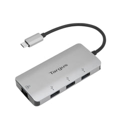 Targus ACA959 Type C Multi-port Hub Ethernet Adapter - Silver