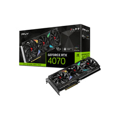 PNY GeForce RTX 4070 12GB XLR8 Gaming VERTO EPIC-X RGB Triple Fan 12GB GDDR6X Graphic Card [VCG407012TFXXPB1]