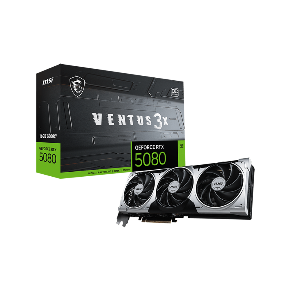 MSI GeForce RTX™ 5080 16G Ventus 3X OC Plus 16GB GDDR7 Graphic Card