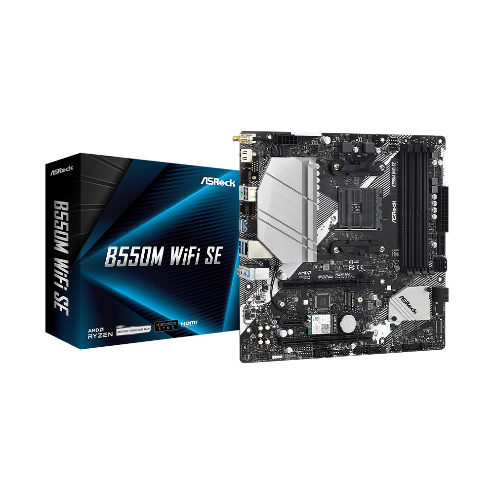 ASRock B550M WiFi SE AM4 Micro-ATX Motherboard