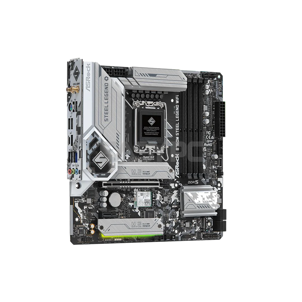 ASROCK B760M Steel Legend WIFI DDR5 Intel LGA1700 MATX Motherboard ASROCK B760M Steel Legend WIFI DDR5 Intel LGA1700 MATX Motherboard
