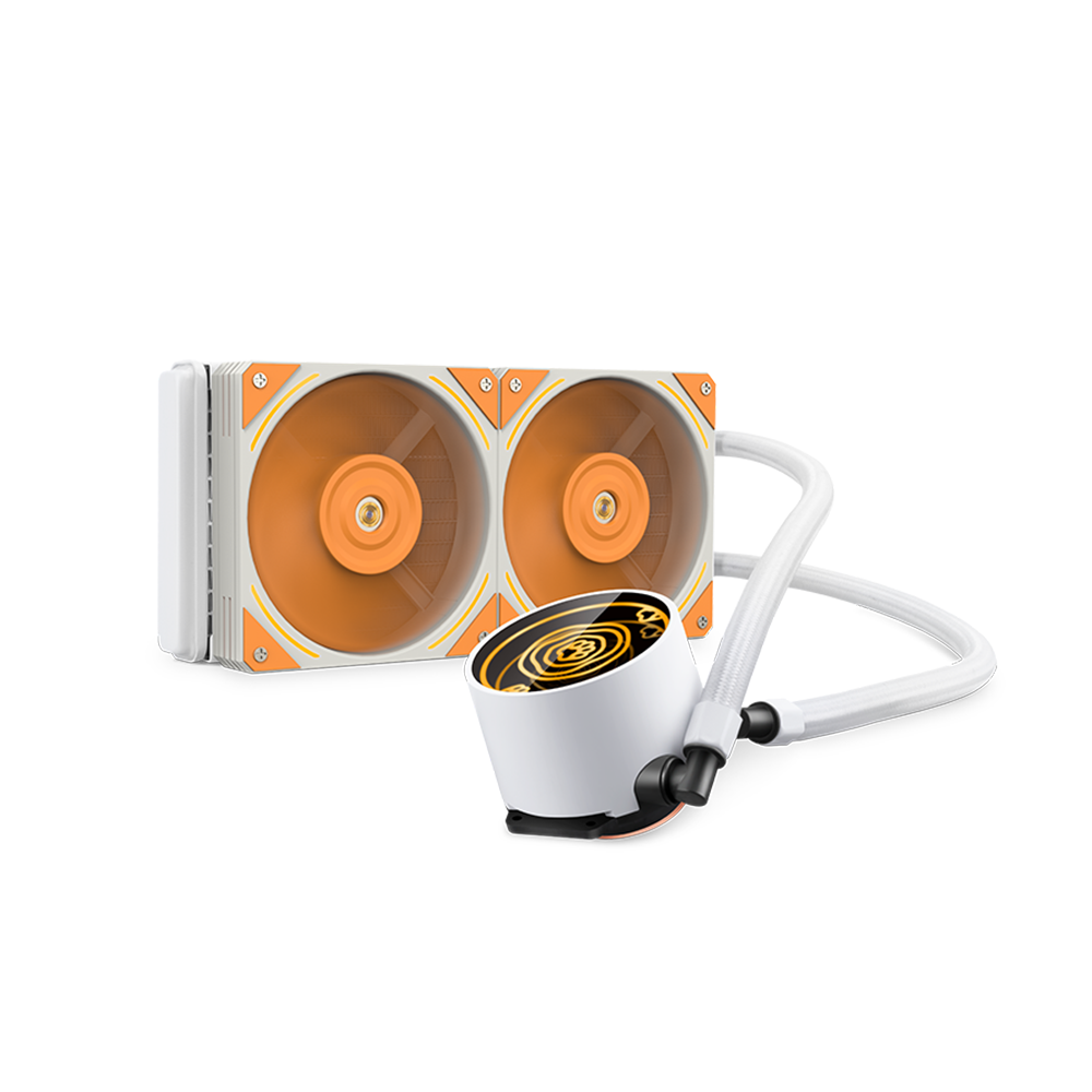 Segotep Colorfire Beiced II 240 ARGB 240mm AIO CPU Liquid Cooler - Meow Orange