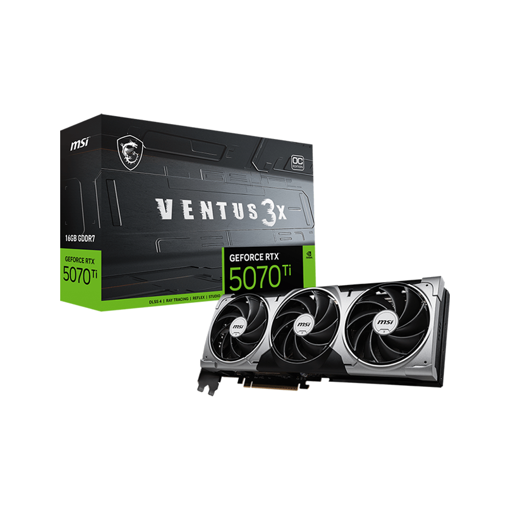 MSI GeForce RTX™ 5070 Ti 16G Ventus 3X OC 16GB GDDR7 Graphic Card