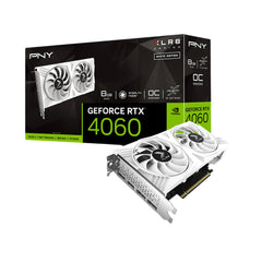 PNY GeForce RTX 4060 8GB OC XLR8 VERTO DF White Edition Graphics Card [VCG40608DFWXPB1-O]