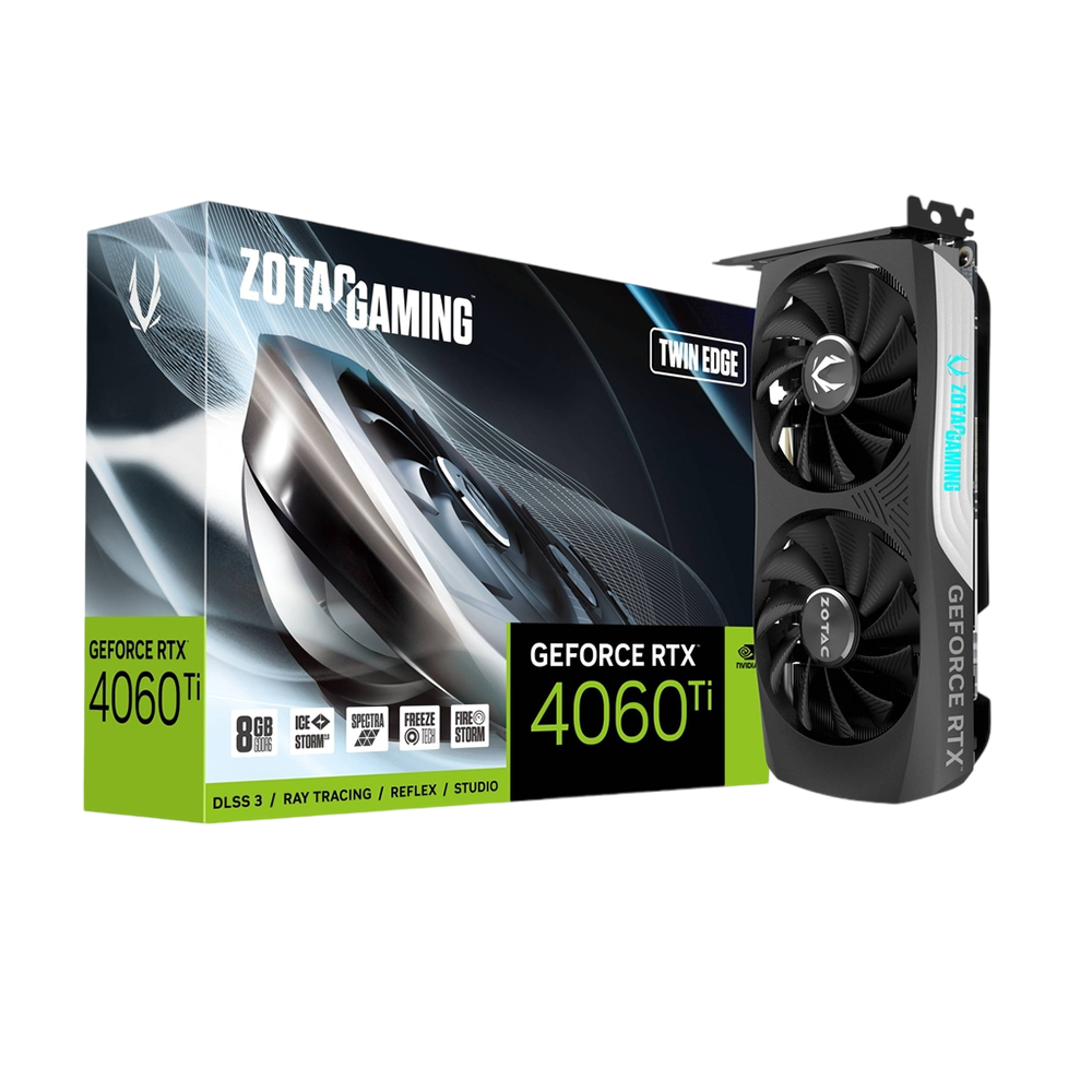 ZOTAC GAMING GeForce RTX 4060 Ti 8GB Twin Edge Graphics Card [ZT-D40610E-10M]