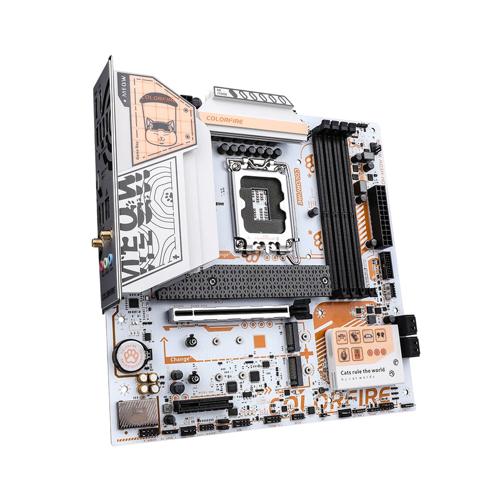 Colorful COLORFIRE B760M-MEOW WIFI D5 Orange LGA1700 Micro-ATX Motherb