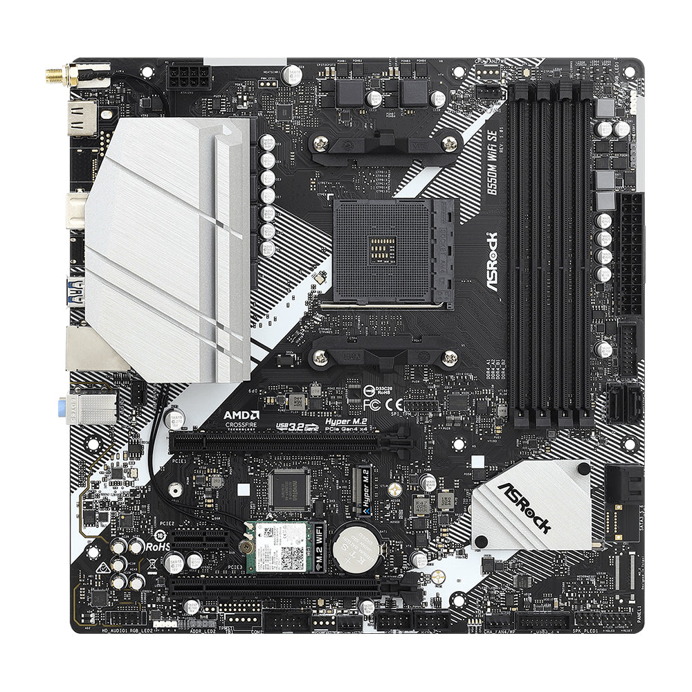 ASRock B550M WiFi SE AM4 Micro-ATX Motherboard
