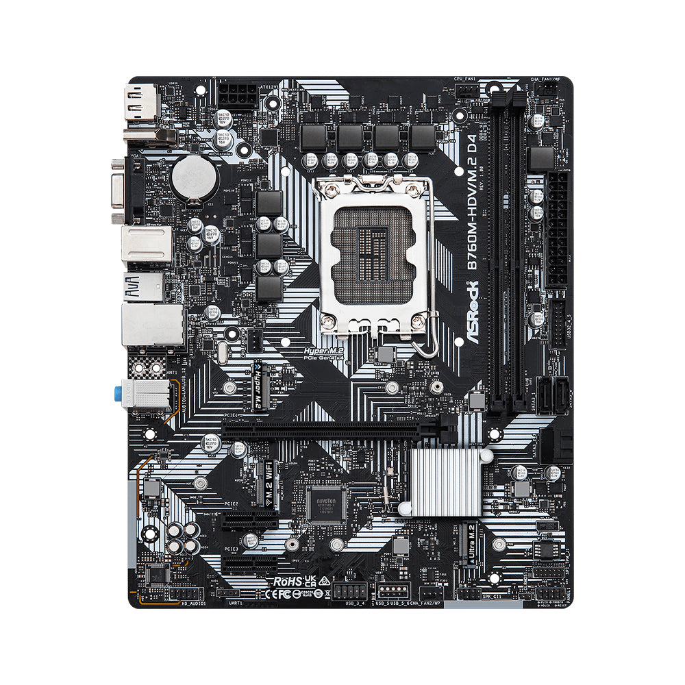 ASRock B760M-HDV/M.2 D4 LGA1700 Micro-ATX Motherboard