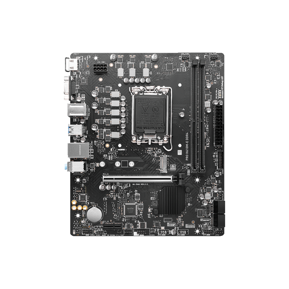 MSI PRO H610M-E DDR4 LGA1700 Micro-ATX Motherboard