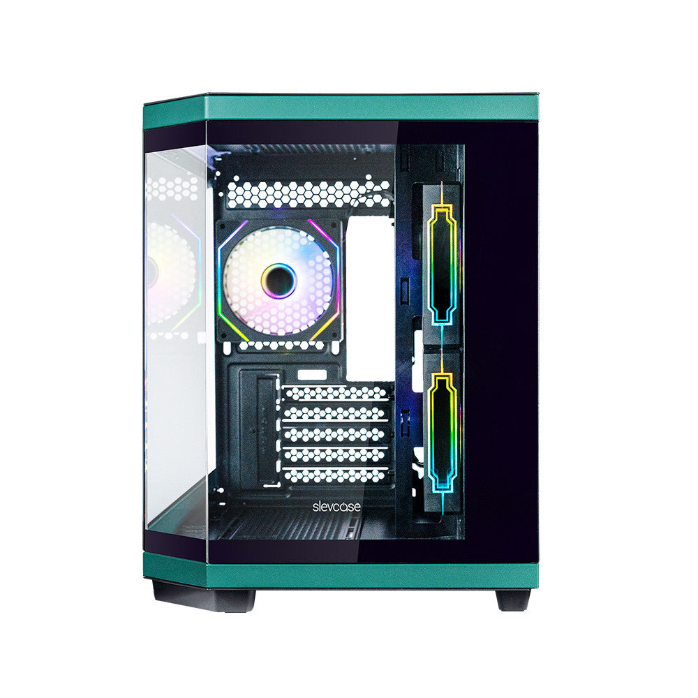 Dimention Casing Pc Slevcase ALLURE Tri-Dimension Panoramic MATX PC Case