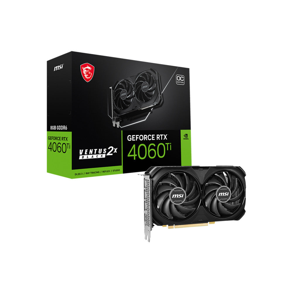 MSI GeForce RTX 4060 Ti VENTUS 2X BLACK 8G OC Graphics Card