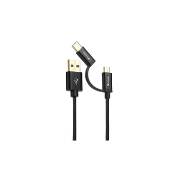 Verbatim Sync & Charge 2 in 1 Type C & Micro USB Cable (1.2m) [VB-66045]