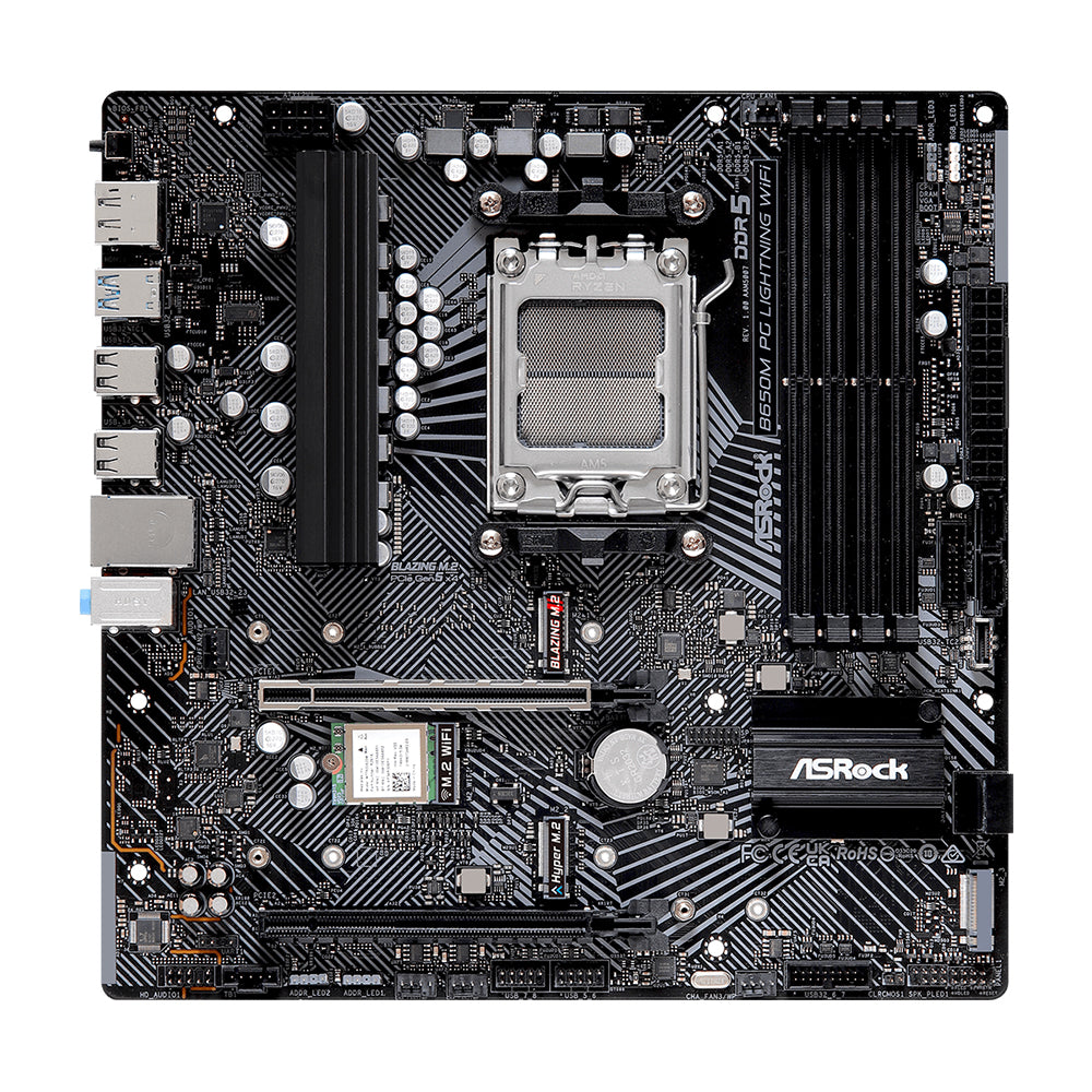 ASRock B650M PG Lightning WiFi AM5 Micro-ATX Motherboard
