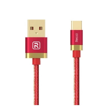RECCI Astral RCT-K100 USB-A to USB-C 1m Charging Cable [Black/Red]