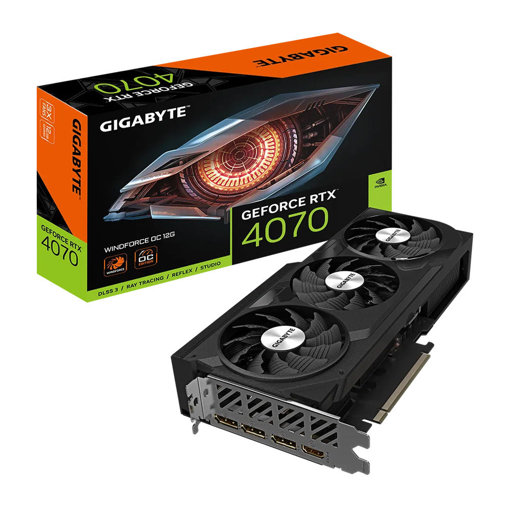 GIGABYTE GeForce RTX 4070 WINDFORCE OC 12G Graphics Card [GV-N4070WF3OC-12GD]