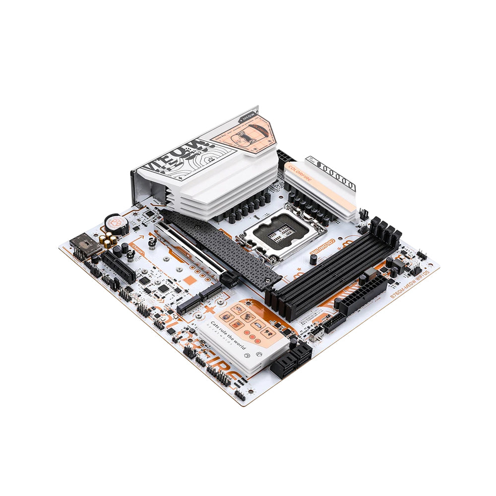 Colorful COLORFIRE B760M-MEOW WIFI D5 Orange LGA1700 Micro-ATX Motherb