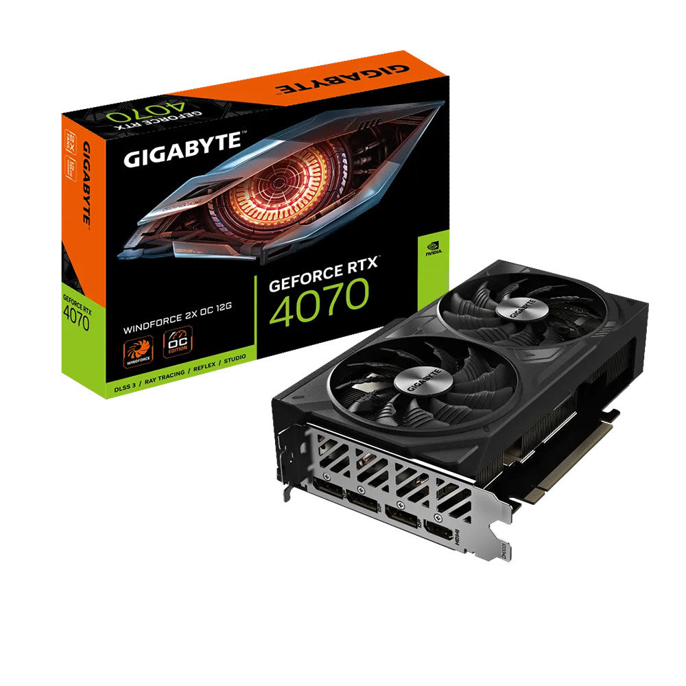 GIGABYTE GeForce RTX 4070 WINDFORCE 2X OC 12G Graphics Card [GV-N4070WF2OC-12GD]