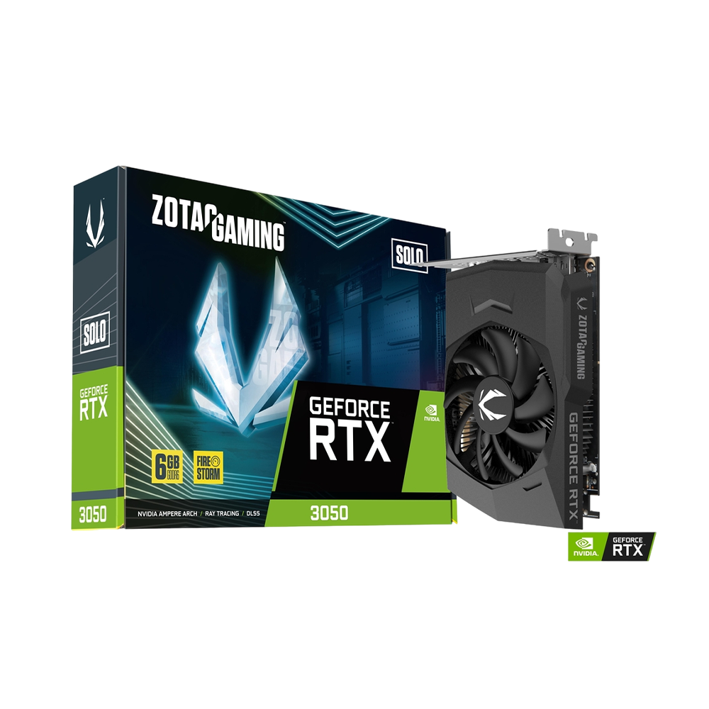 ZOTAC GAMING GeForce RTX 3050 SOLO 6GB GDDR6 Graphics Card [ZT-A30510G-10L]