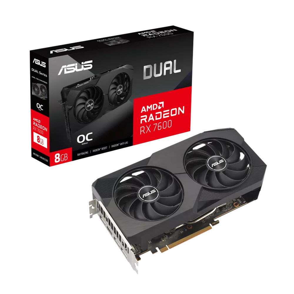 ASUS Dual Radeon RX 7600 OC Edition 8GB GDDR6 Graphics Card