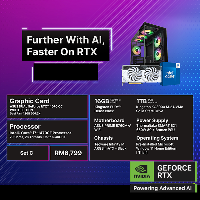 NVIDIA® AI Enhanced PC Package Powered by GeForce® RTX