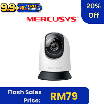 [Flash Sales Only] Mercusys MC230 Pan/Tilt AI Home Security Wi-Fi Camera