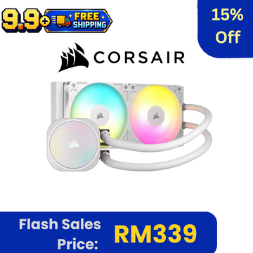 [Flash Sales Only] Corsair Nautilus 240 RS ARGB Liquid CPU Cooler - White