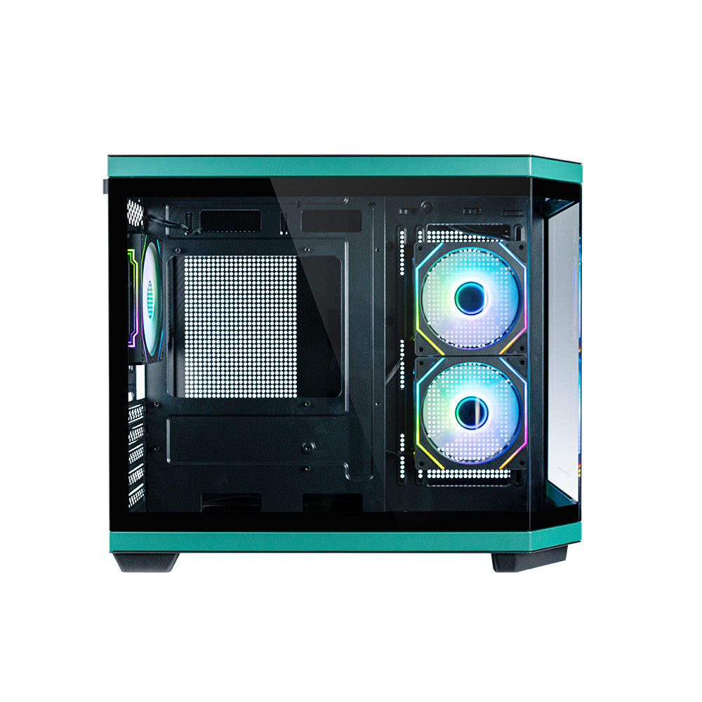 Dimention Casing Pc Slevcase ALLURE Tri-Dimension Panoramic MATX PC Case