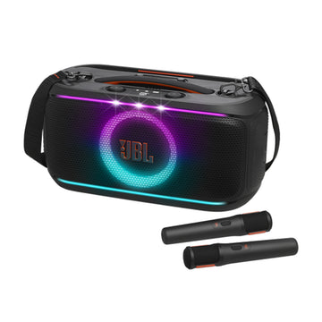 JBL PartyBox On-the-Go 2 Portable Party Speaker with Two Wireless Mics