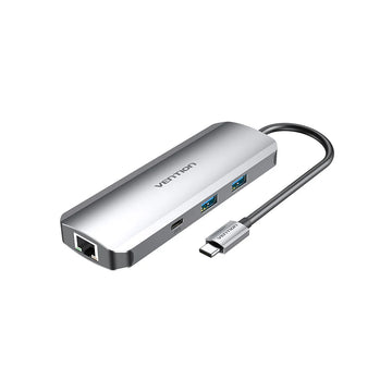 Vention 9 in 1 USB-C to Multiport Dock - 2x HDMI, DP, 2x USB 3.0, USB 2.0, SD/TF, PD 100W, RJ45, LED Light Indicator