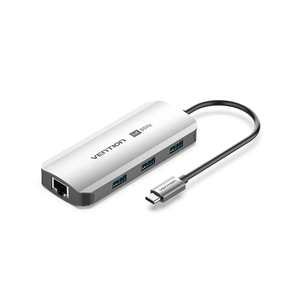 Vention 6 in 1 USB-C to Multiport Dock - HDMI, 3x USB 3.0, PD 100W, RJ45