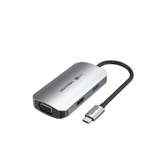 Vention 4 in 1 USB-C to Multiport Dock - HDMI, 3x USB 3.0, SD/TF, PD 100W, RJ45