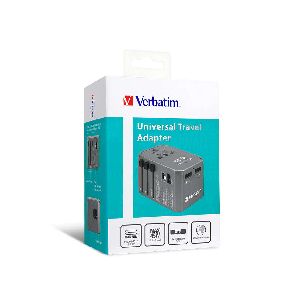 Verbatim 4 Port 45W PD Travel Charger