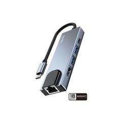 Datronic USB-C to Multiport Dock - HDMI, 2x USB 3.0, PD 100W, RJ45