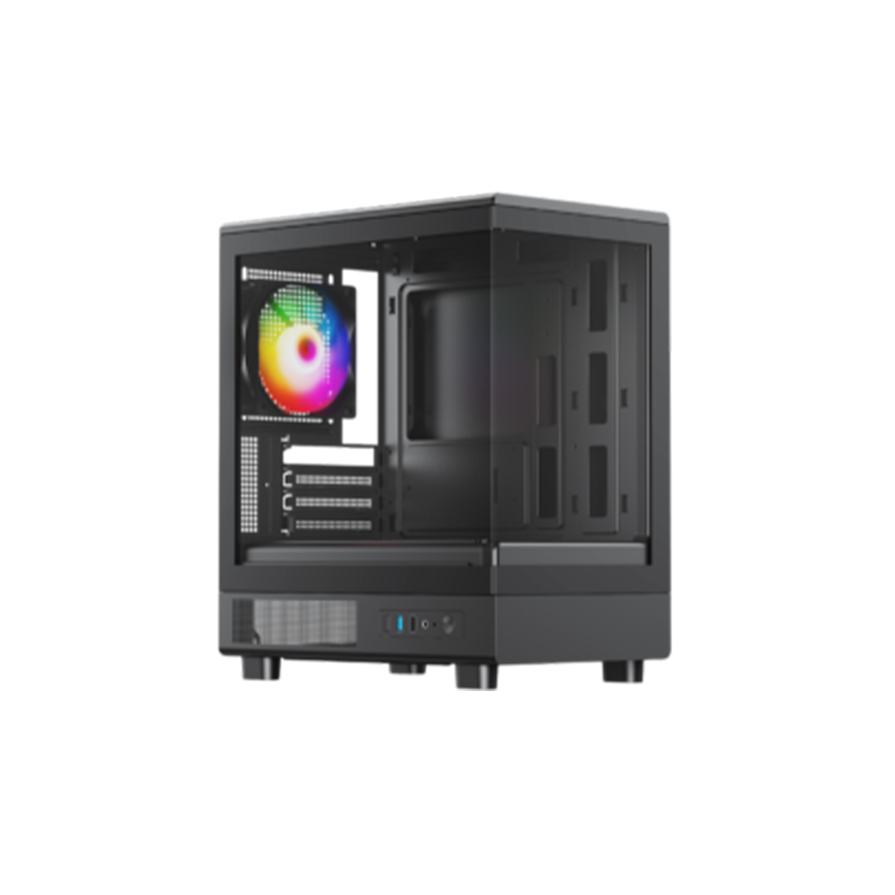 Invasion M-2000 Micro-ATX PC Chassis - Black