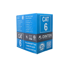 Dintek Network CAT 6 305M Patch Cord Box - Blue