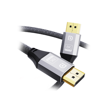 Datronic 8K Display Port (M) To DP (M) Fabric Braided Cable - Black