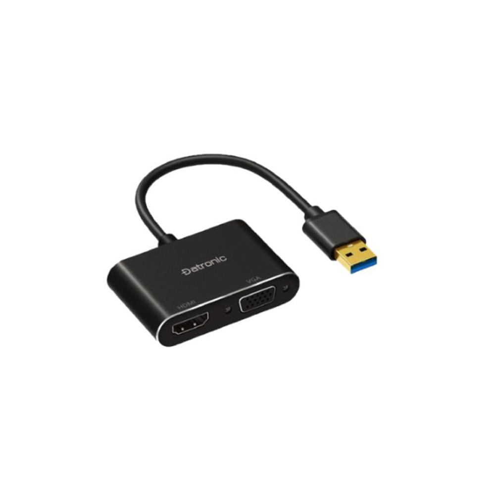 Datronic USB 3.0 to VGA 1080P & HDMI 1080P Converter