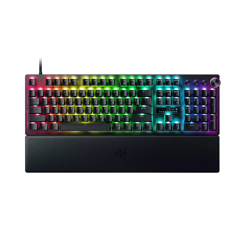 Razer Huntsman V3 Pro Wired Keyboard With Magnetic Firm Leatherette Wrist Rest