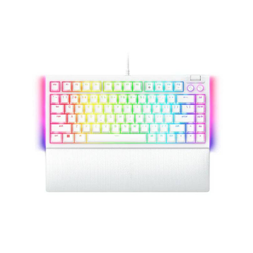 Razer BlackWidow V4 75% Hot Swappable Wired Keyboard - Orange Switch, White