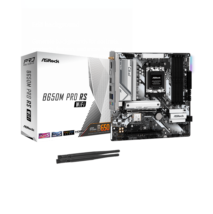 ASRock B650M Pro RS WiFi AM5 Micro-ATX Motherboard