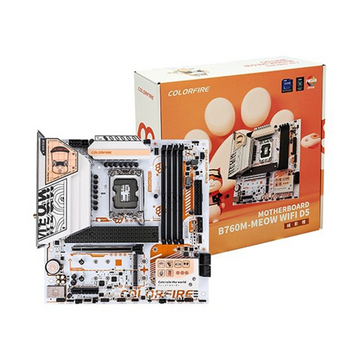 Colorful COLORFIRE B760M-MEOW WIFI D5 Orange LGA1700 Micro-ATX Motherboard